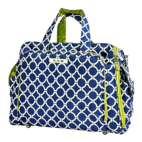 Ju-Ju-Be Classic Be Prepared Diaper Bag in Royal Envy Print with Stroller clasps - Picture 12 of 13